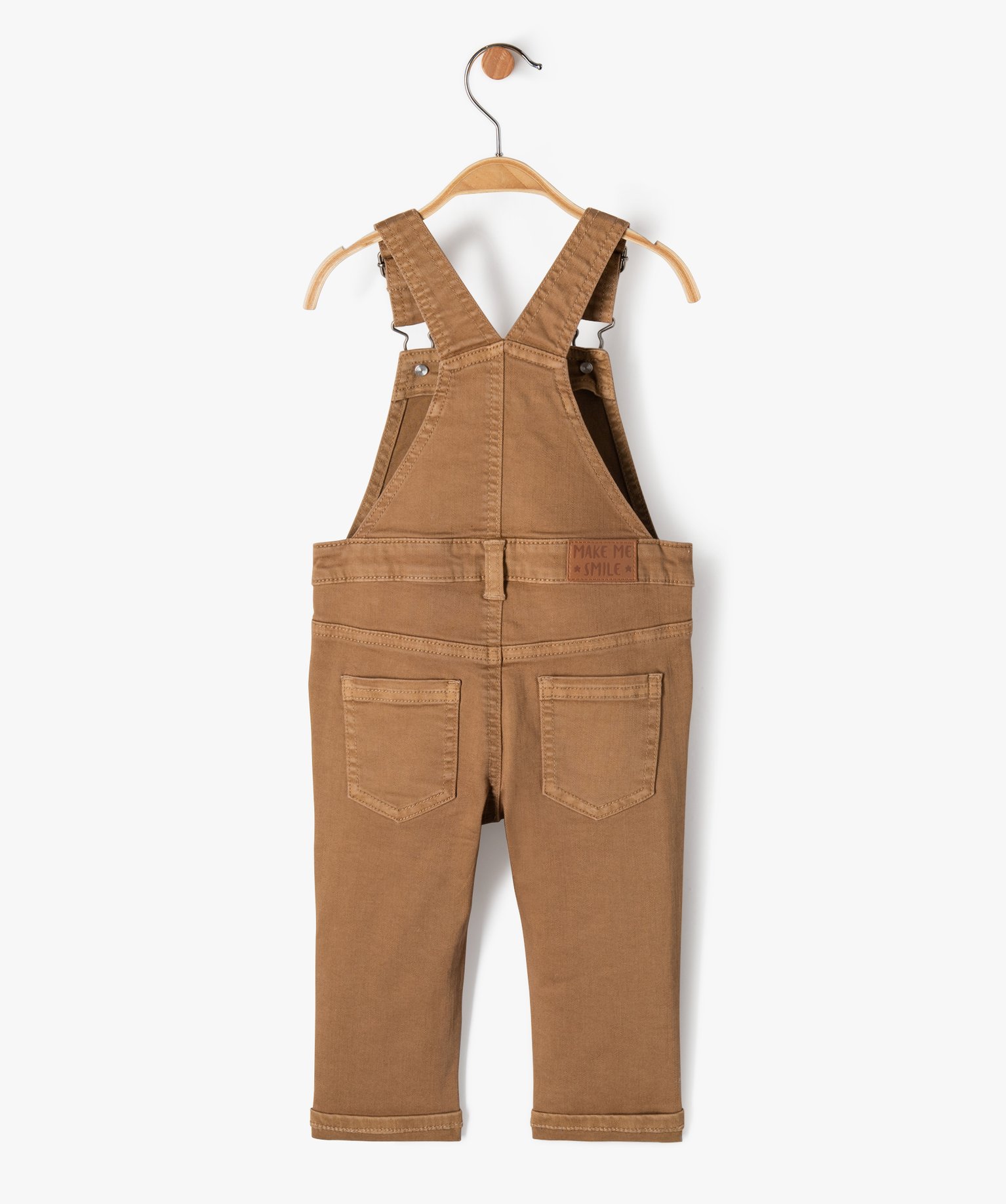 Salopette bébé Garçon en coton stretch marron | GEMO