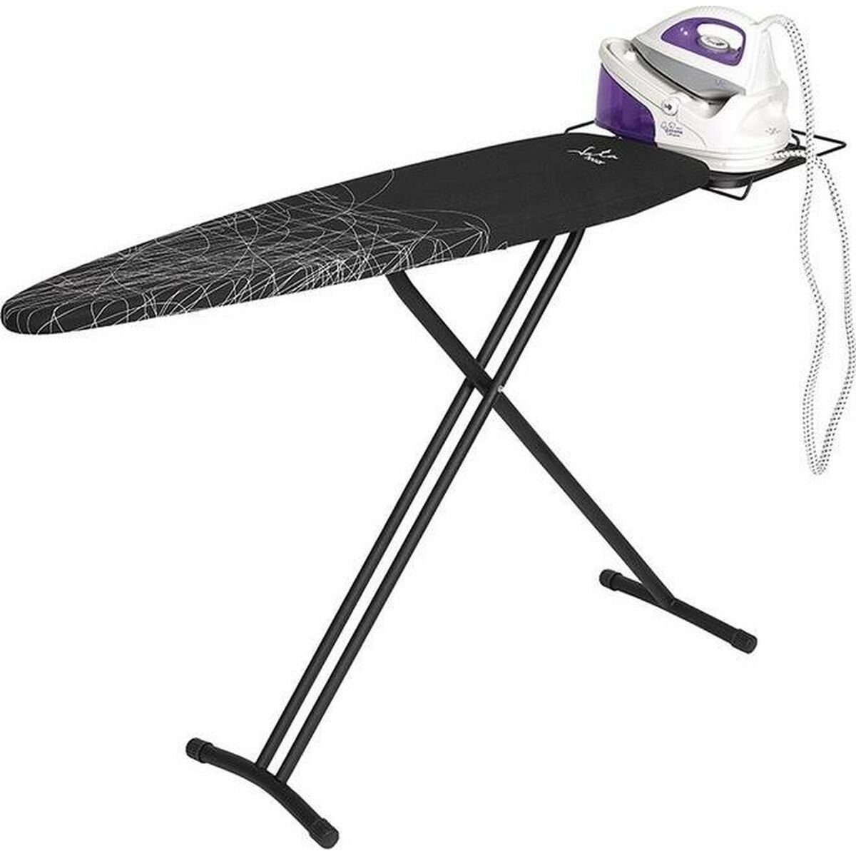 Jata Bügelbrett Bügelbrettbezug JATA RF52 Schwarz Ersatzbezug Bügeltisch 124 x 40 cm
