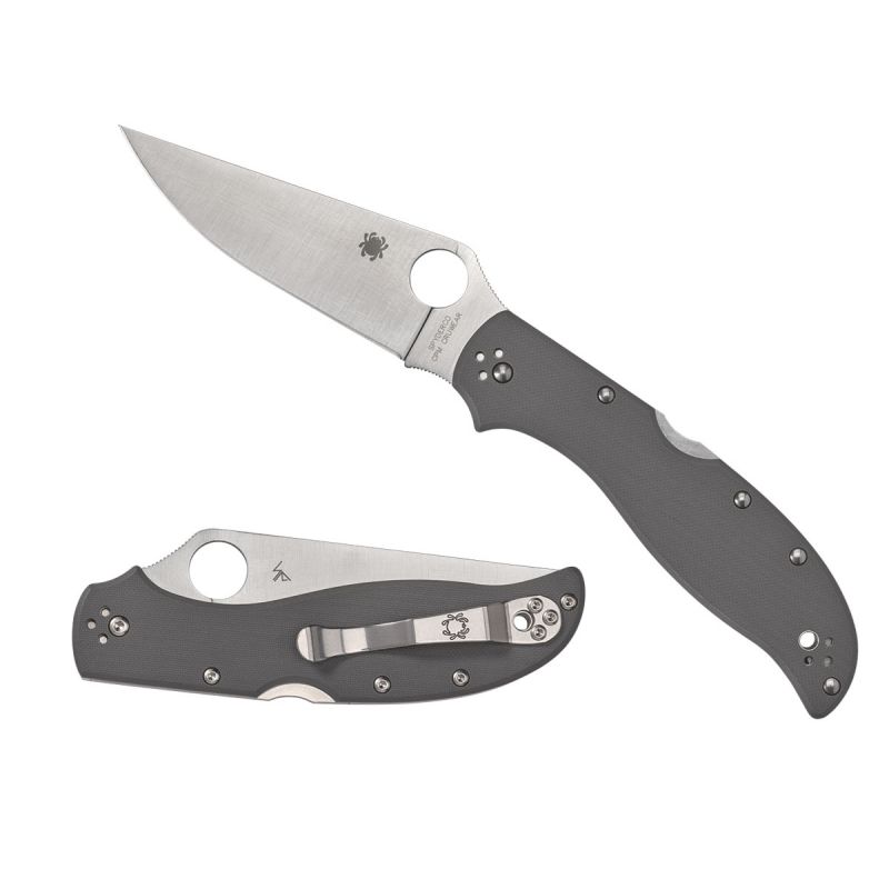 Spyderco Stretch 2 XL G-10 Gray CRU-WEAR PLAIN C258GPGYCW