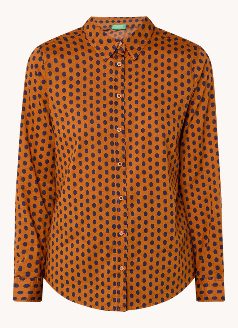 Benetton  Blouse met print en stretch