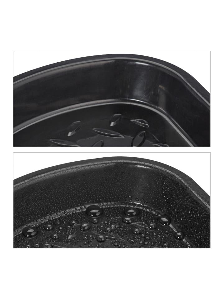 relaxdays 3 x Schuhabtropfschale in Schwarz - (B)48 x (H)3 x (T)34 cm günstig kaufen onesize