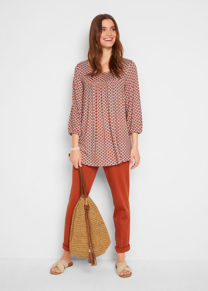 Shirt mit 3/4 Arm mit LENZING™ ECOVERO™, A-Form