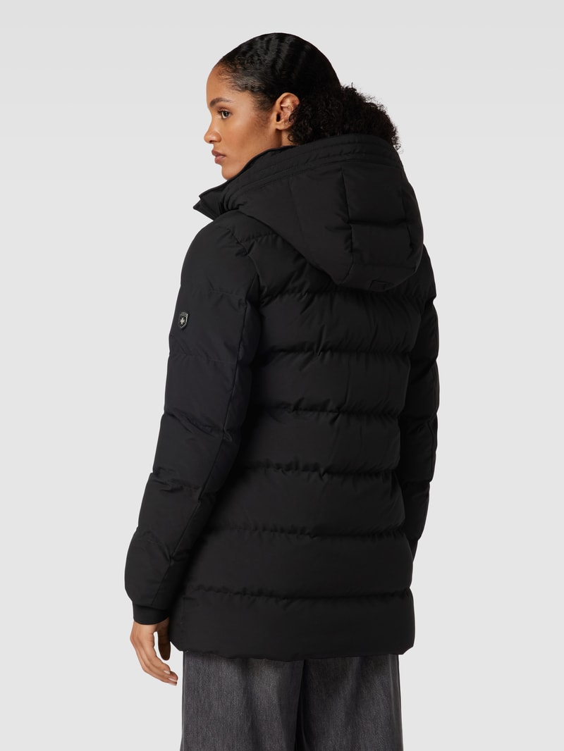 Steppjacke mit abnehmbarer Kapuze Modell 'GOLDMINE' in schwarz