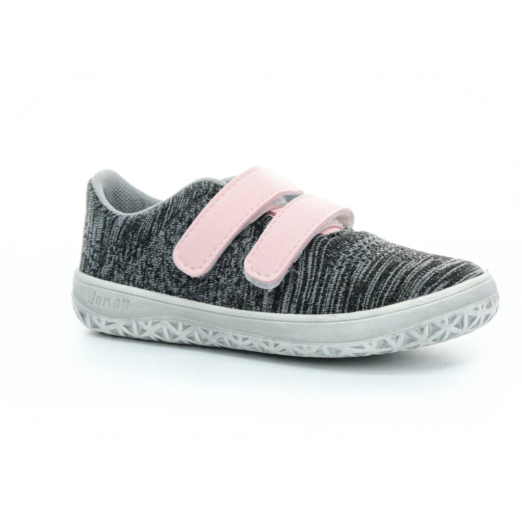 Jonap Knitt 3D grau-pink Barfuß-Sneakers
