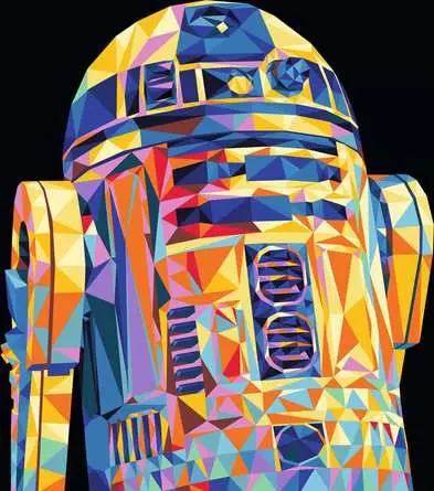 CreArt Star Wars - R2-D2 - Malen nach Zahlen für Erwachsene