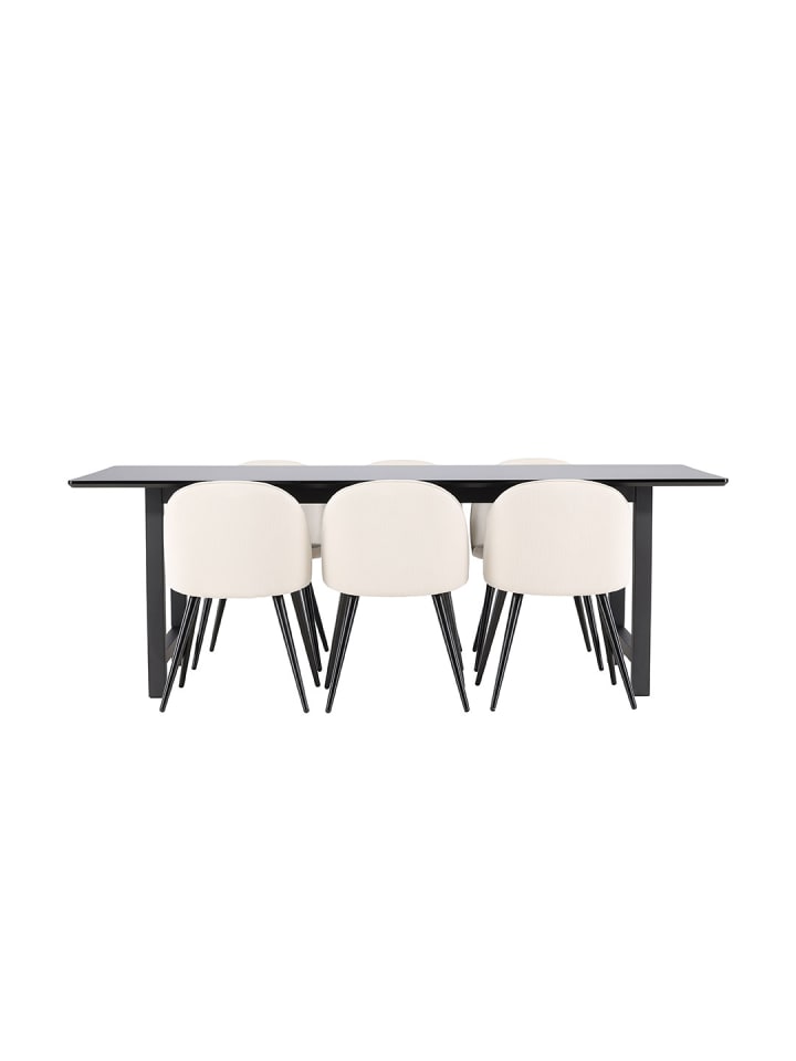 ebuy24 Essgruppe Oslo (7-teilig) Beige 220 x 100 cm günstig kaufen onesize