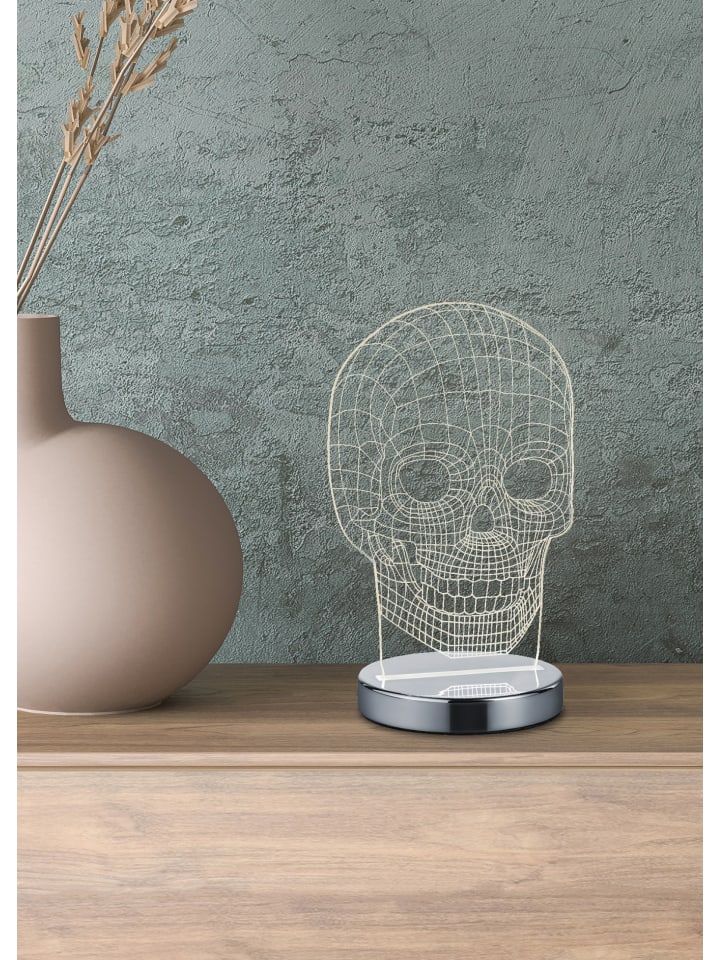 Reality Leuchten Tischleuchte SKULL in chrom günstig kaufen onesize