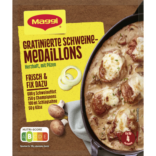 Maggi Idee für Gratinierte Schweine-Medaillons 42G