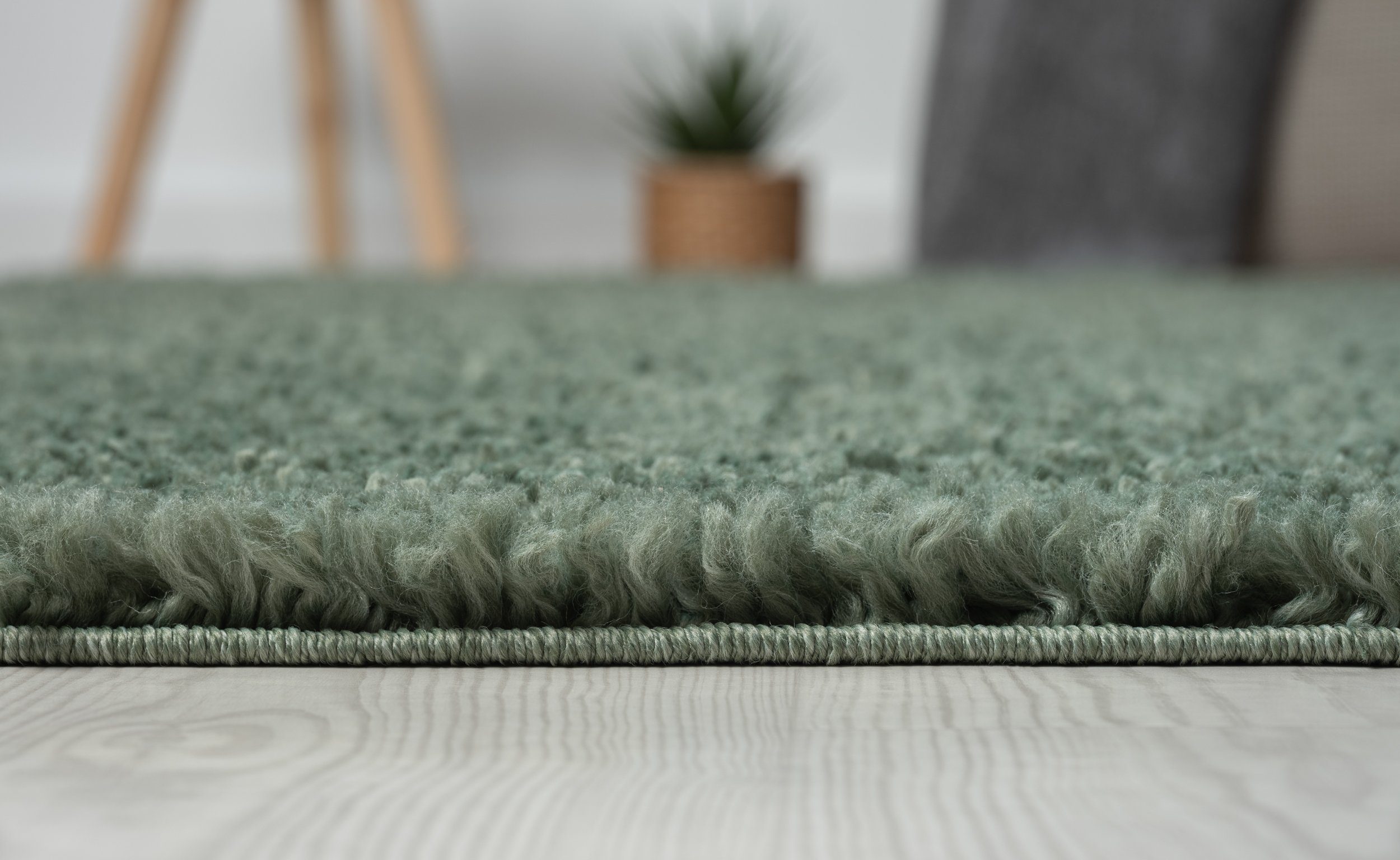 Teppich Hochflorteppich Shaggy Star, Wohnando, rechteckig, Höhe: 38 mm, einfarbig, leicht glänzend, extra flauschig