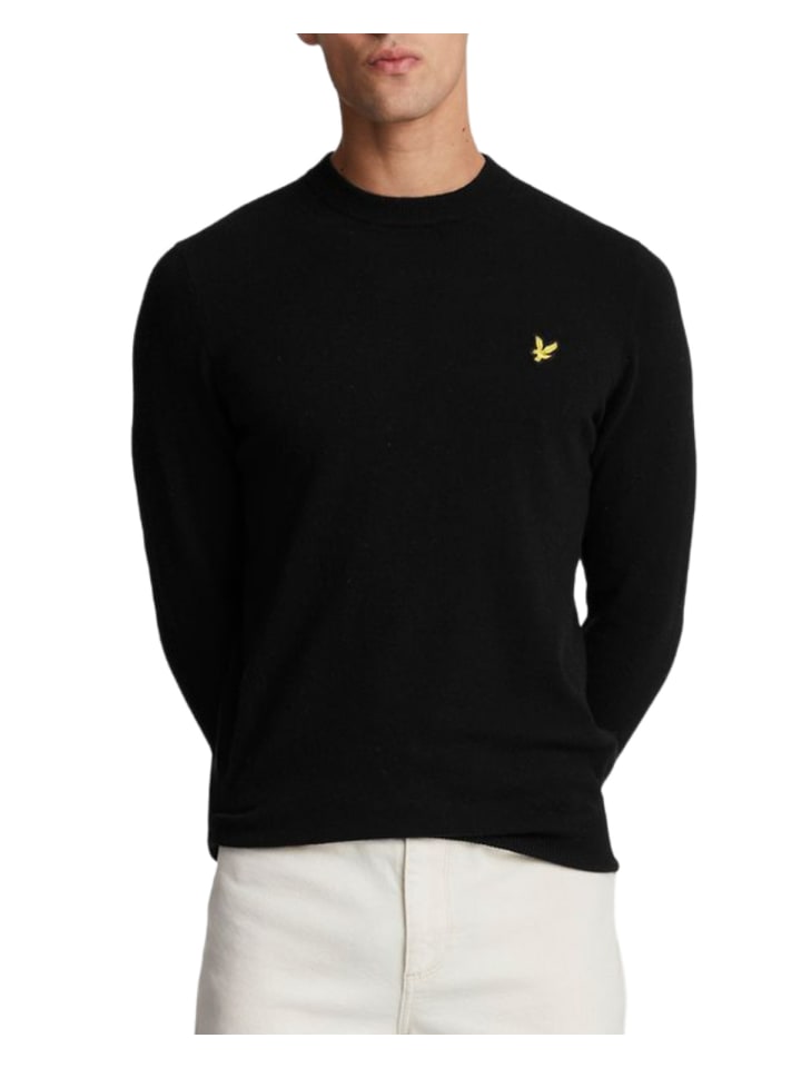 Lyle & Scott Strickpullover in Schwarz meliert günstig kaufen