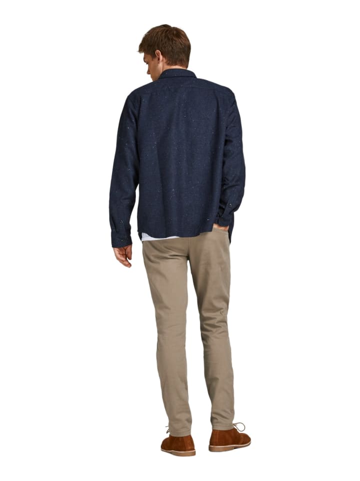 Jack & Jones Stoffhose / Chino JPSTMARCO JJDAVE AKM BEIGE slim in Beige günstig kaufen