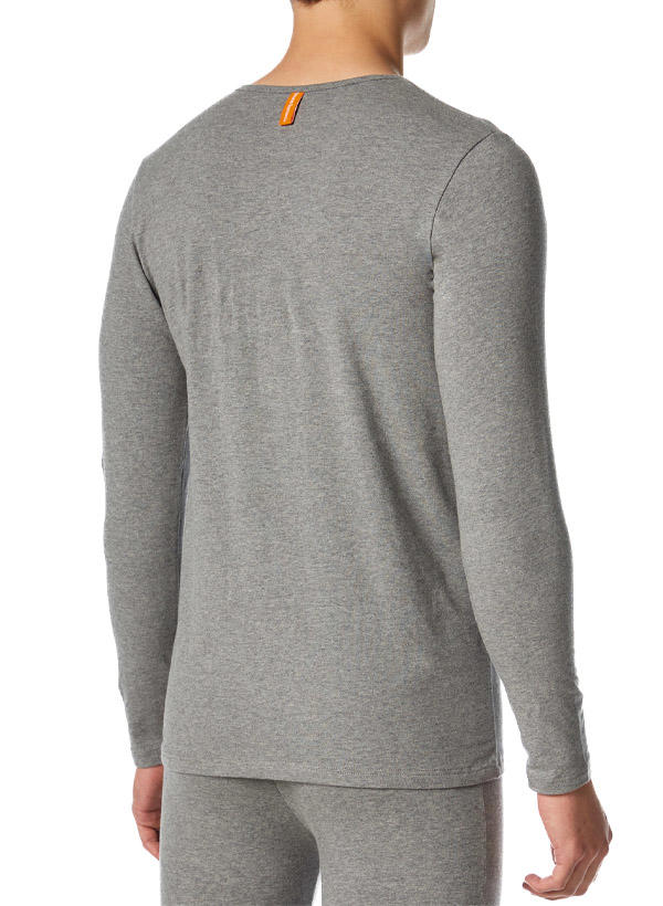 bruno banani, Longsleeve, Baumwoll-Stretch, grau meliert