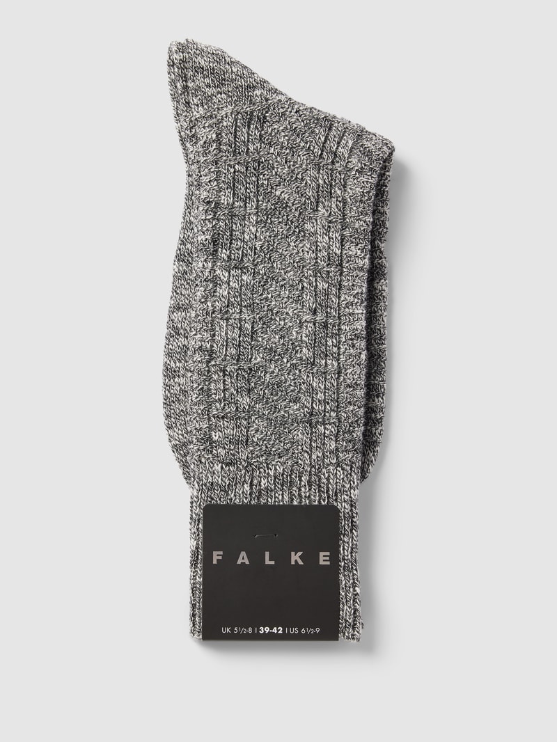 Socken in melierter Optik Modell 'Pile' in anthrazit meliert