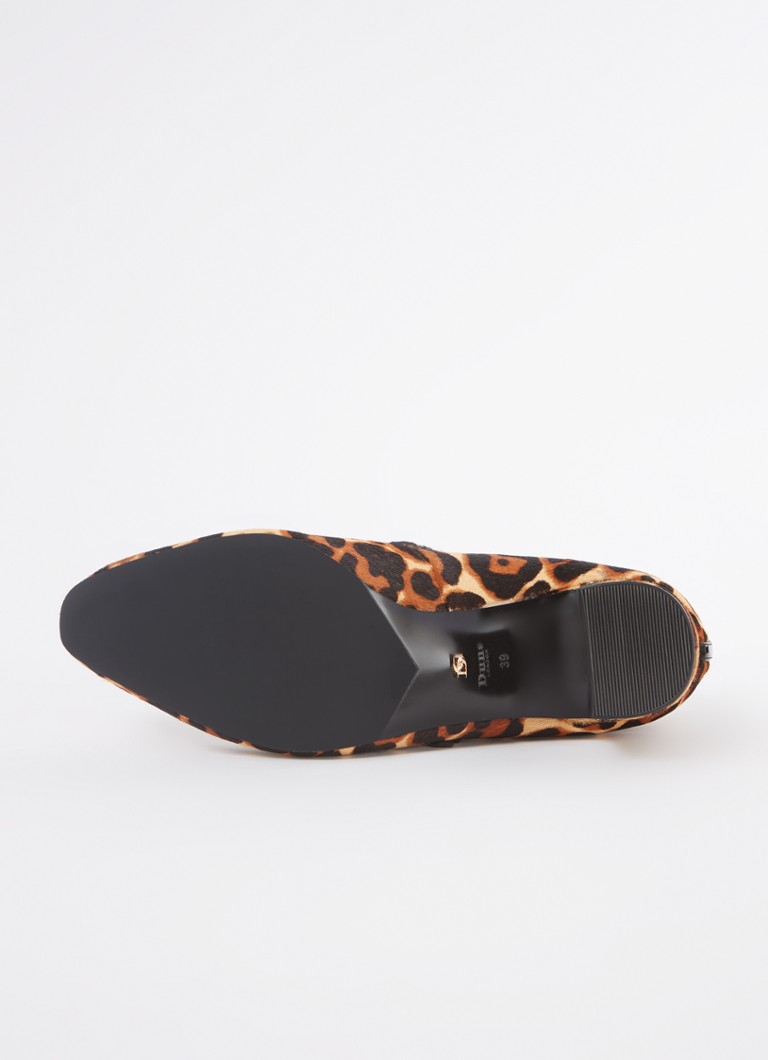 Pantofi cu toc din piele cu imprimeu leopard Dune London Approval