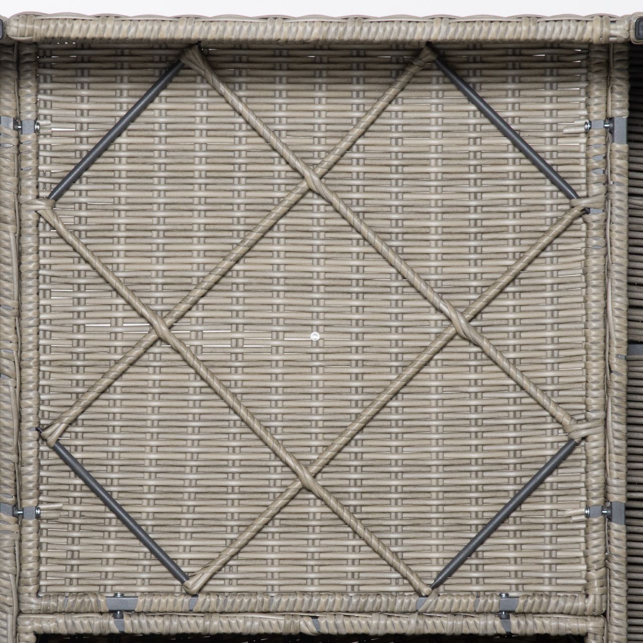 Outsunny 4-tlg. Polyrattan Gartenmöbel Set Gartengarnitur Garten-Set Sitzgruppe Loungeset Loungemöbel mit Couchtisch Sitzkissen Khaki Beige