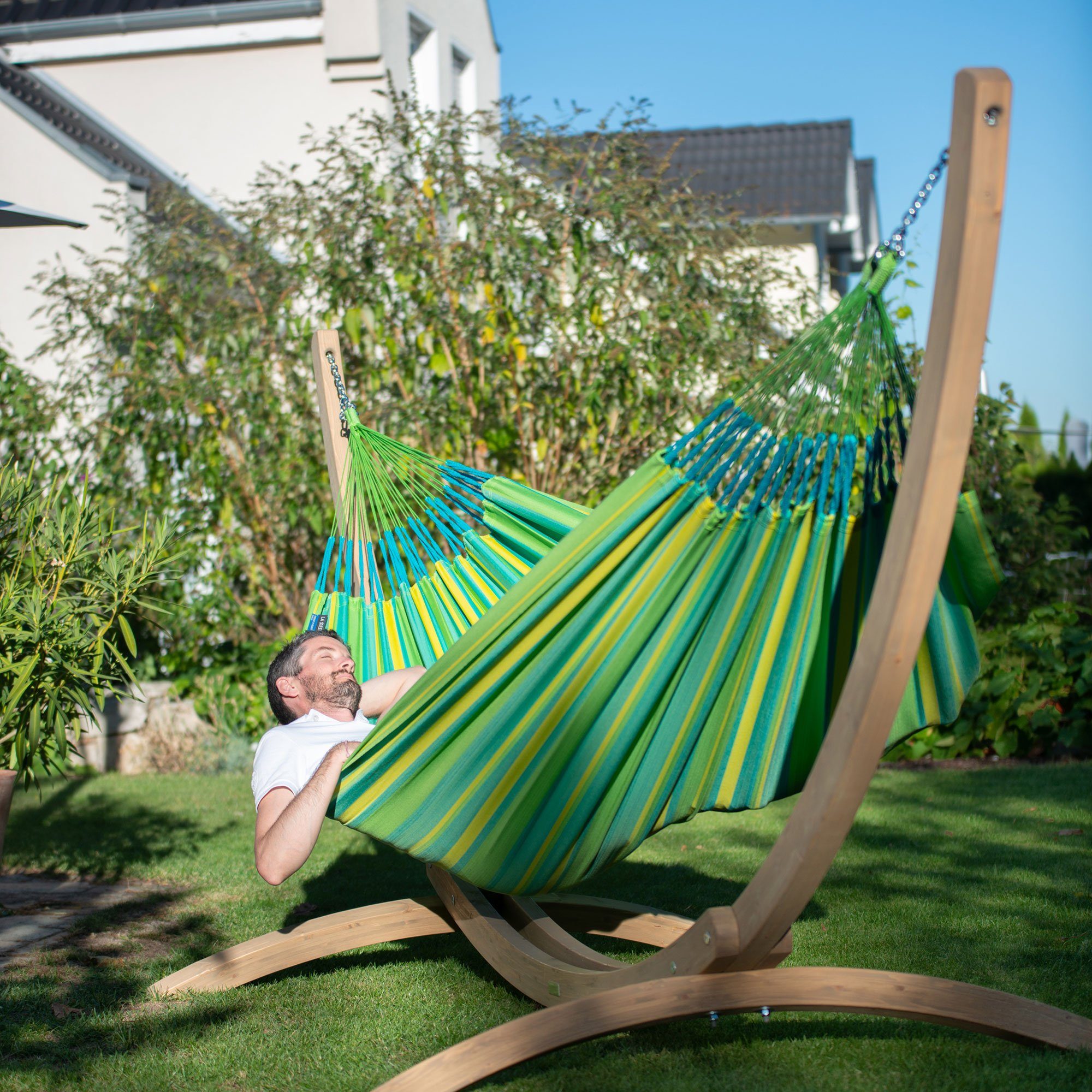 La Siesta Hängematte Brisa Lime - Klassische Doppel-Hängematte Outdoor- LA SIESTA, Hochwertige Qualität