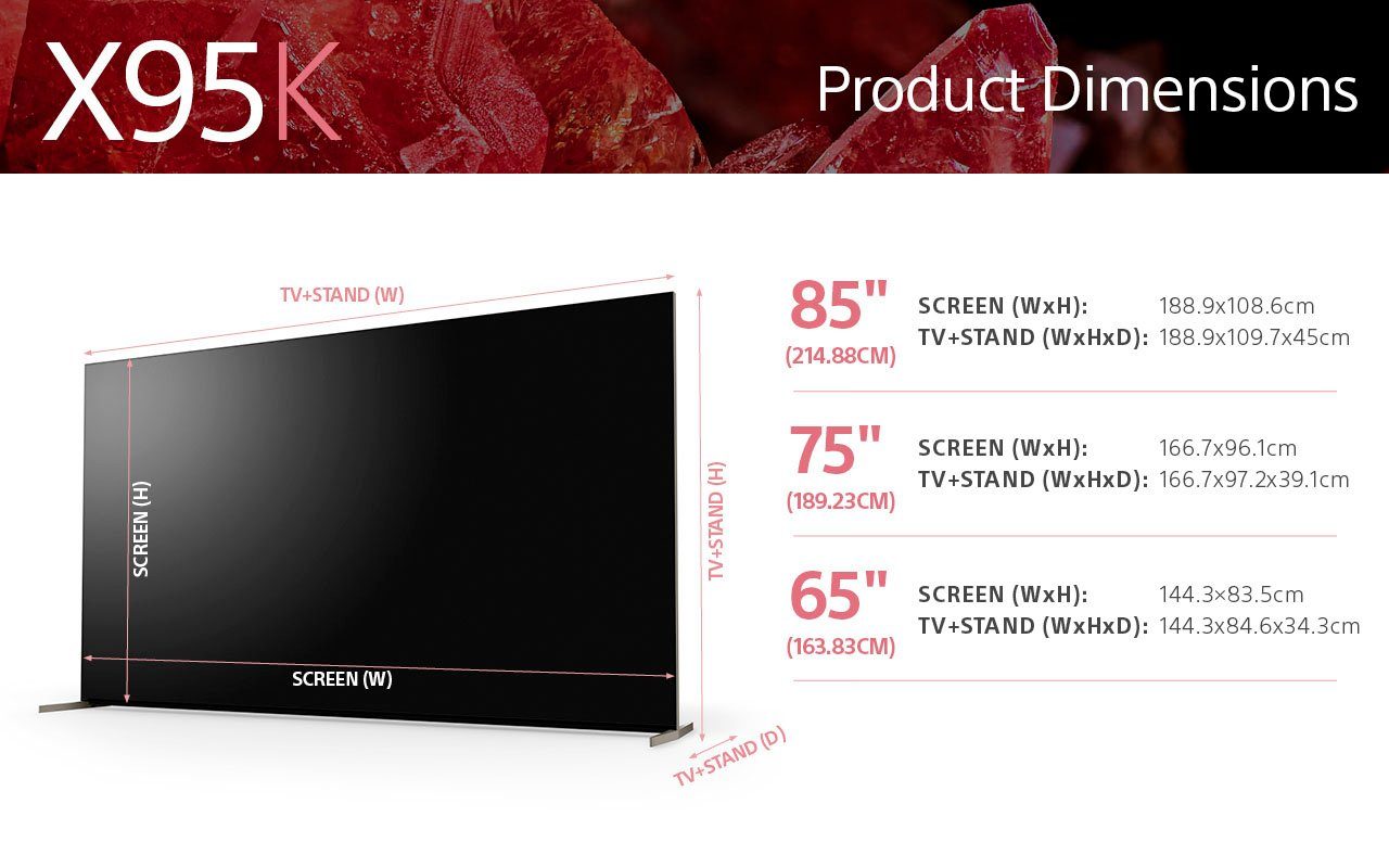 Sony XR-65X95K LED-Fernseher (164 cm/65 Zoll, 4K Ultra HD, Google TV, Smart-TV, BRAVIA CORE, mini LED, Perfekt für Playstation 5)