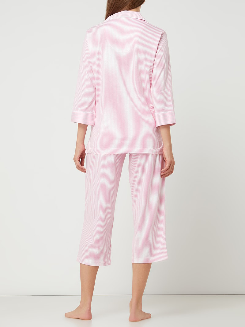 Pyjama mit Streifenmuster in rosa