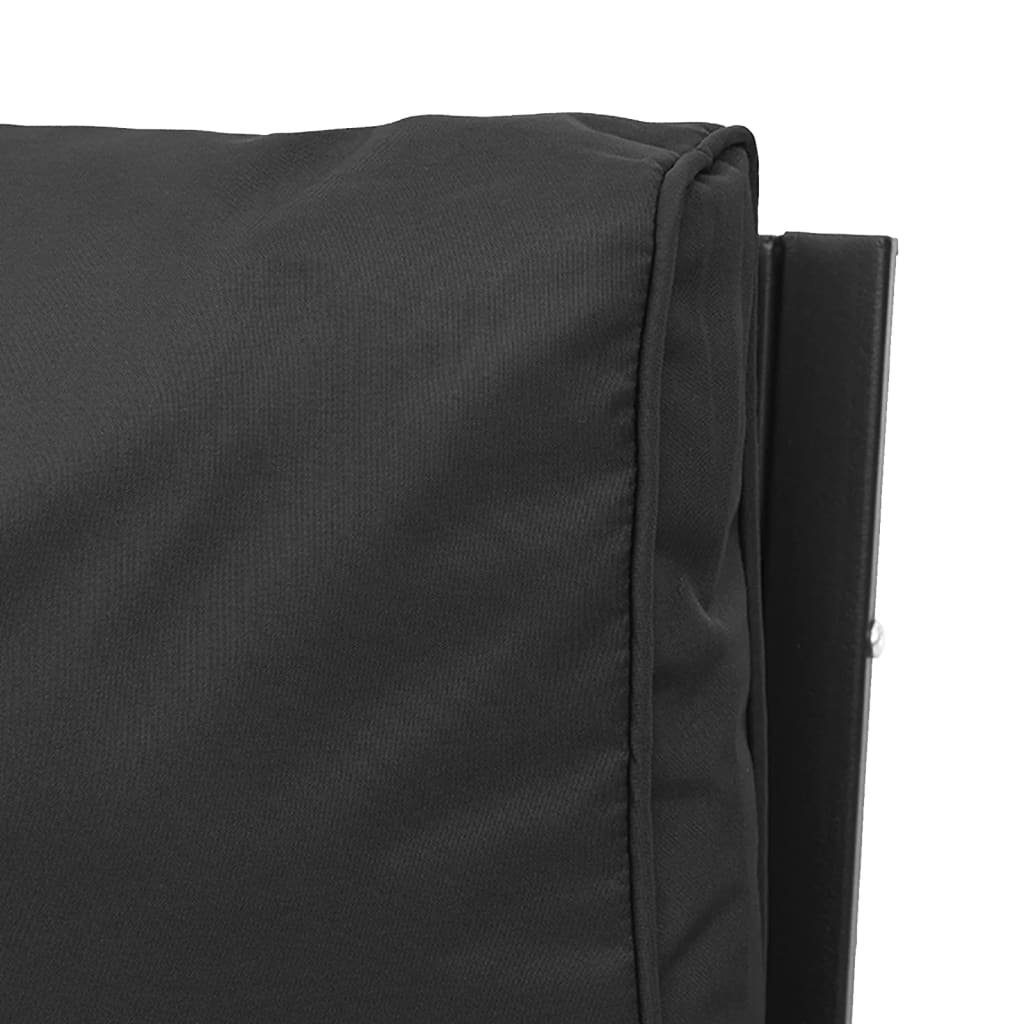 vidaXL Loungesofa Gartenstühle mit Grauen Kissen 2 Stk. 62x75x79 cm Stahl, 2 Teile