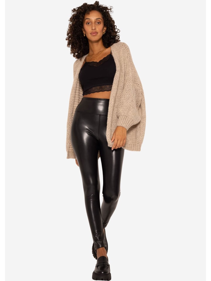 SASSYCLASSY Oversize Strick-Cardigan in Beige günstig kaufen