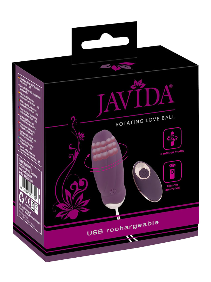 Javida Vibroei Rotating Love Ball in lila günstig kaufen 18,5 cm