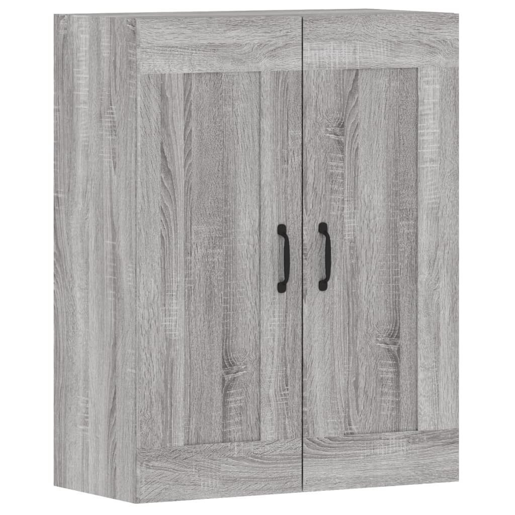 vidaXL Sideboard Wandschränke 2 Stk. Grau Sonoma Holzwerkstoff (2 St)