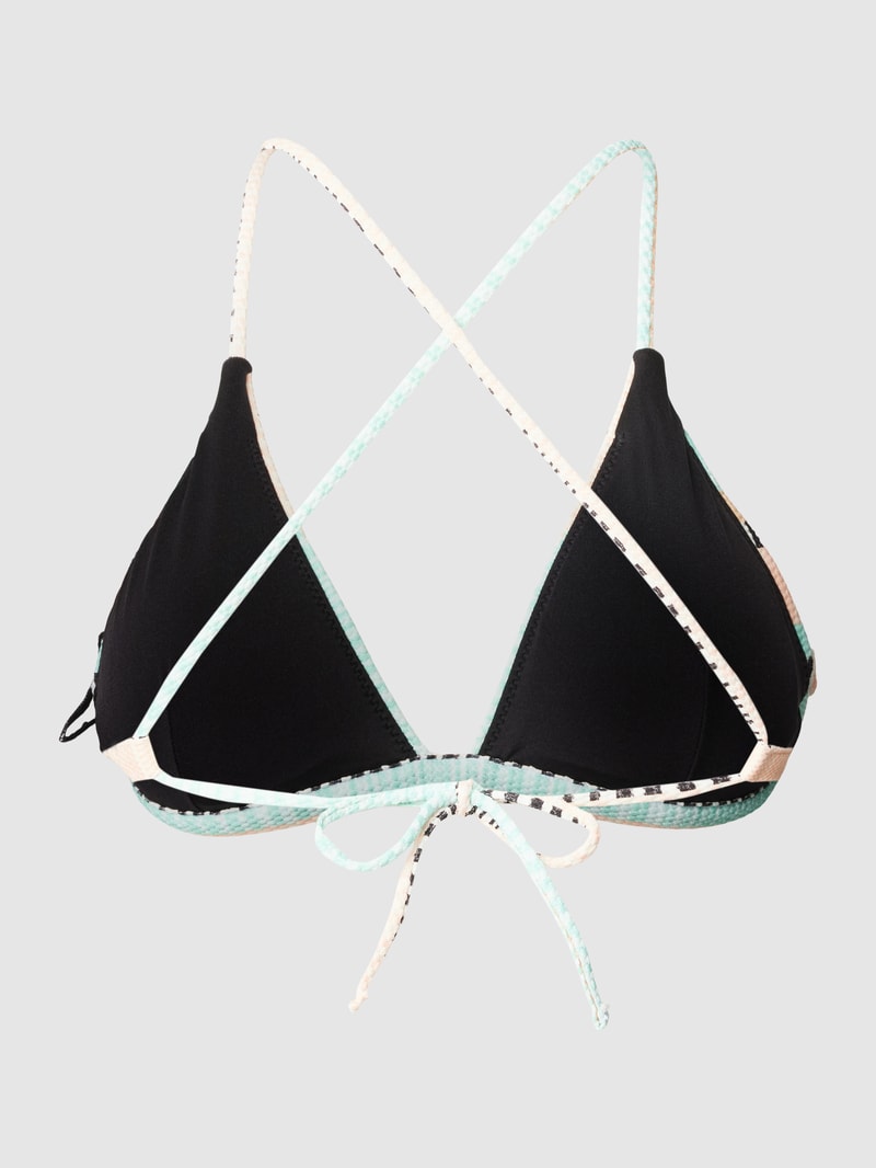 Bikini-Oberteil mit gekreuztem Rücken Modell 'RIPPLE EFFECT TALL' in schwarz