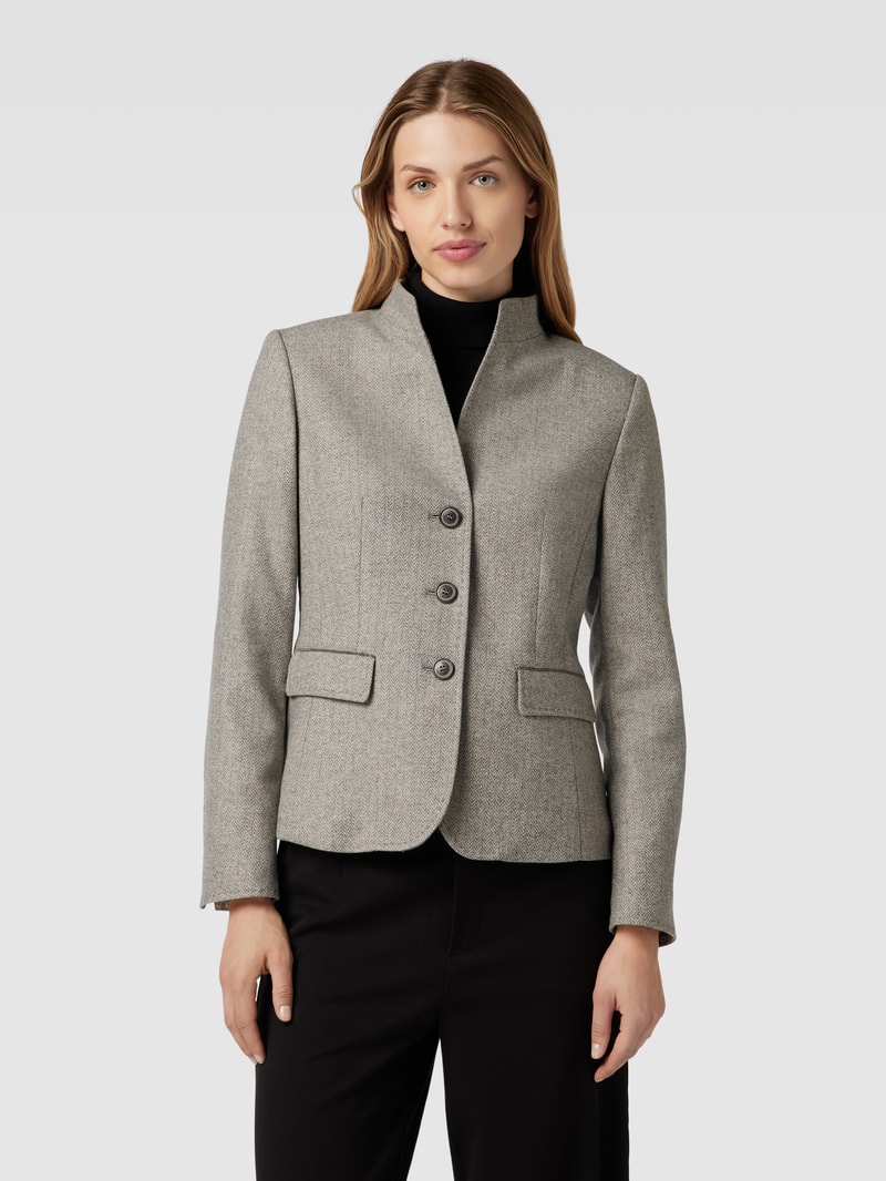 Blazer mit Pattentaschen in hellgrau