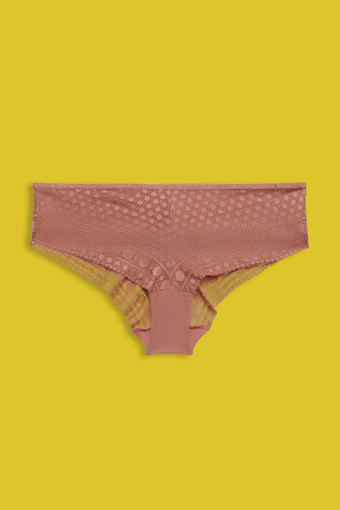 Hipster-Shorts aus Recycling-Material mit Spitze