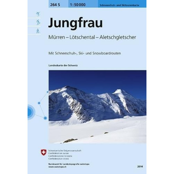 Swisstopo 1 : 50 000 Jungfrau Skitourenkarte - Wanderkarte