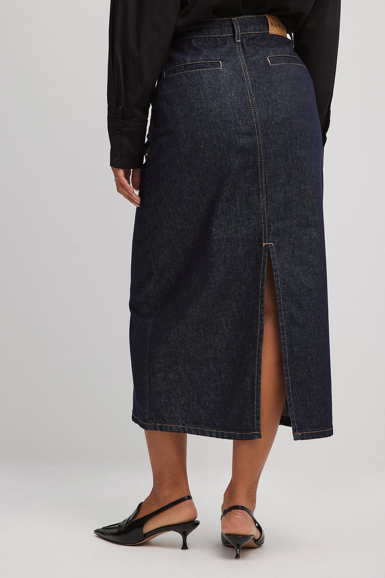 Midi-Jeansrock