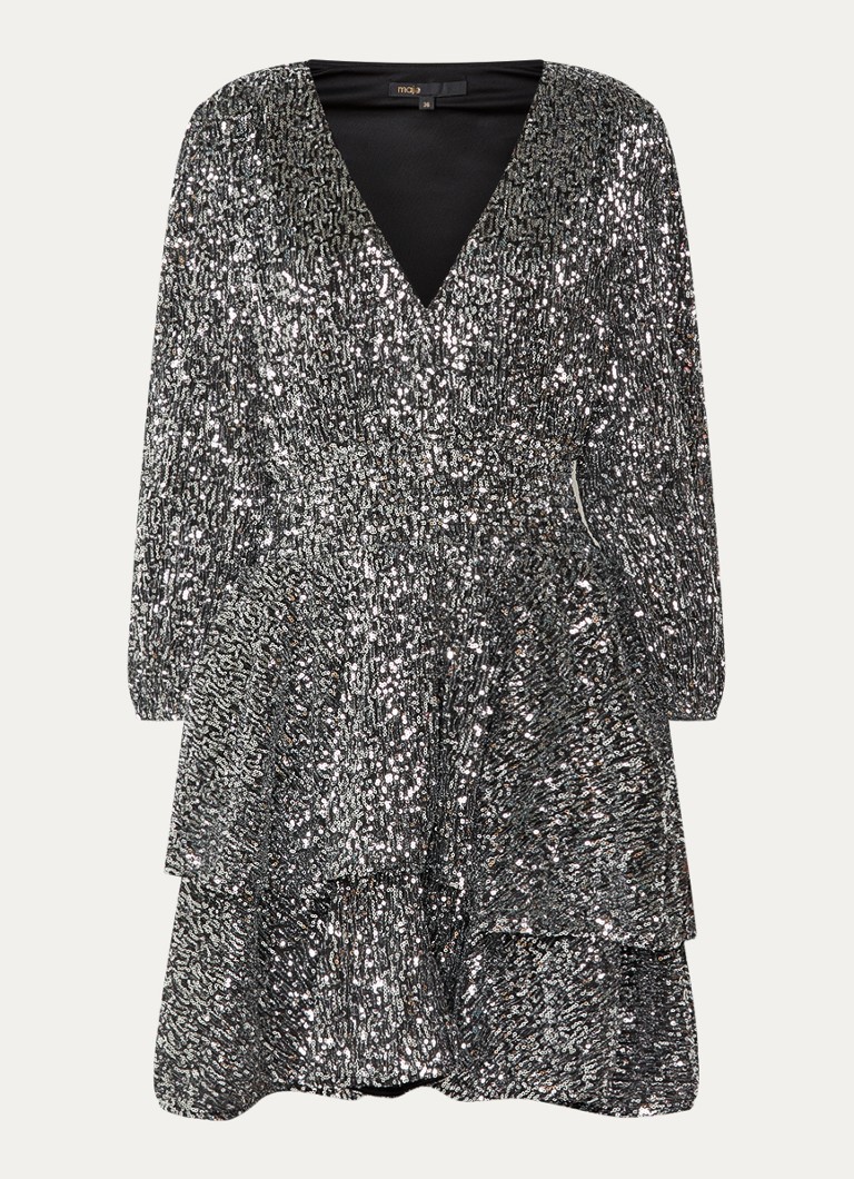 Maje mini dress with sequins and smocking
