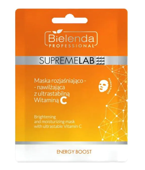 Mascarilla iluminadora e hidratante Supremelab Energy Boost de Bielenda Professional con vitamina C ultraestable