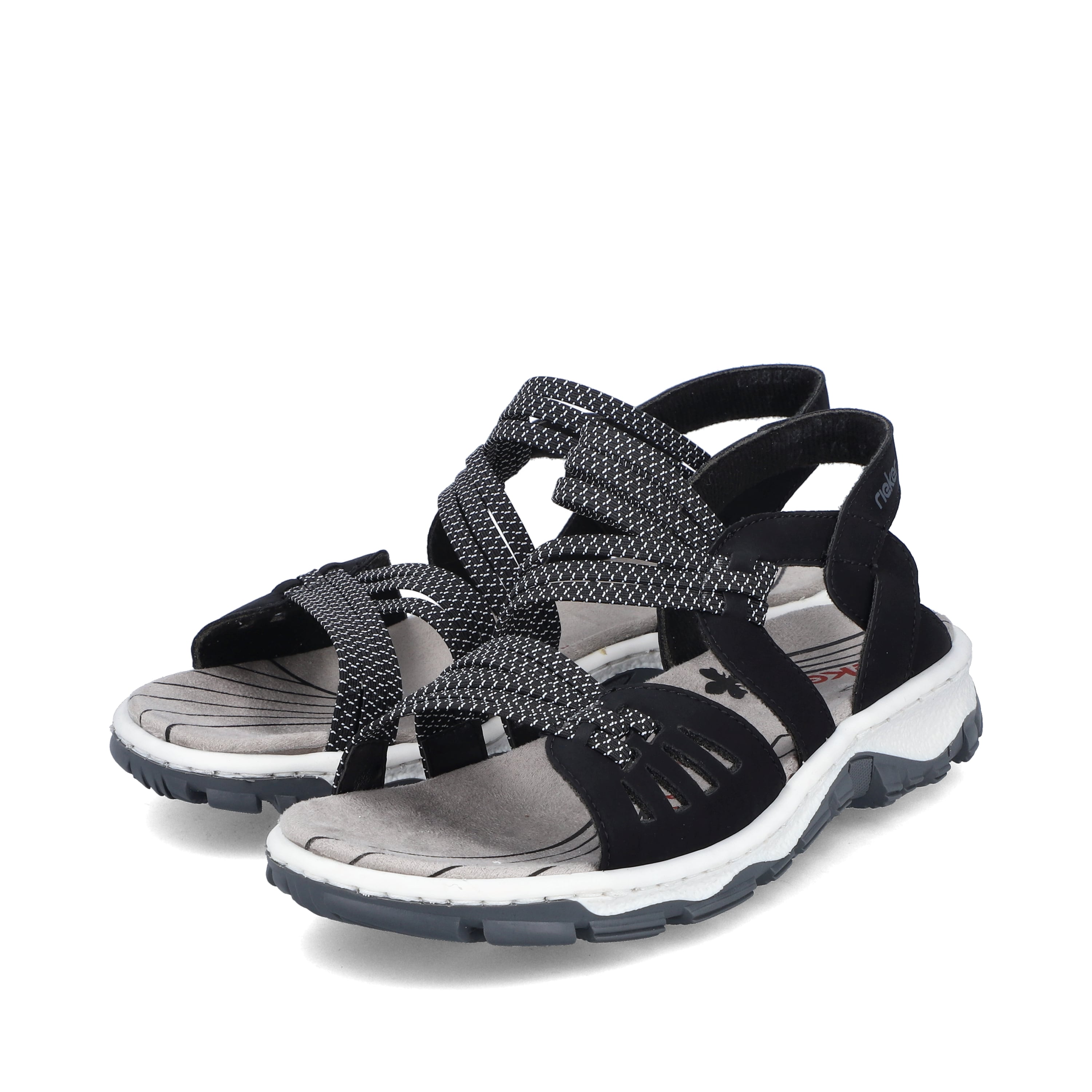 Rieker Damen Trekkingsandalen asphaltschwarz