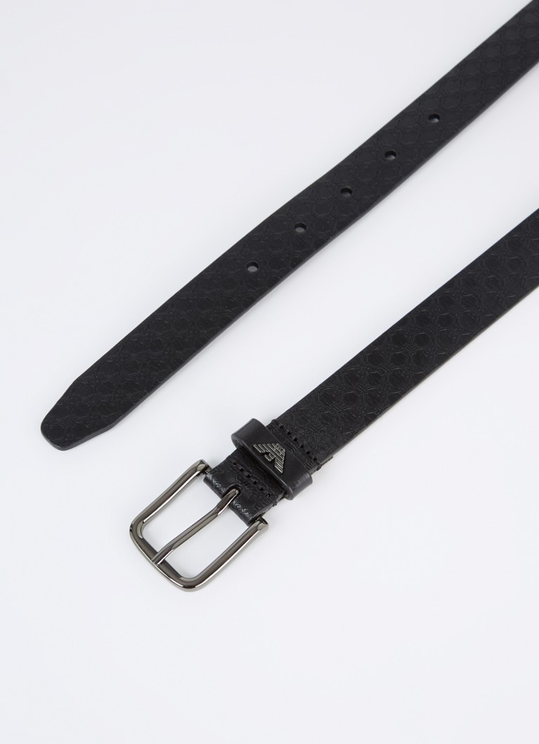 Curea din piele Emporio Armani cu logo imprimat