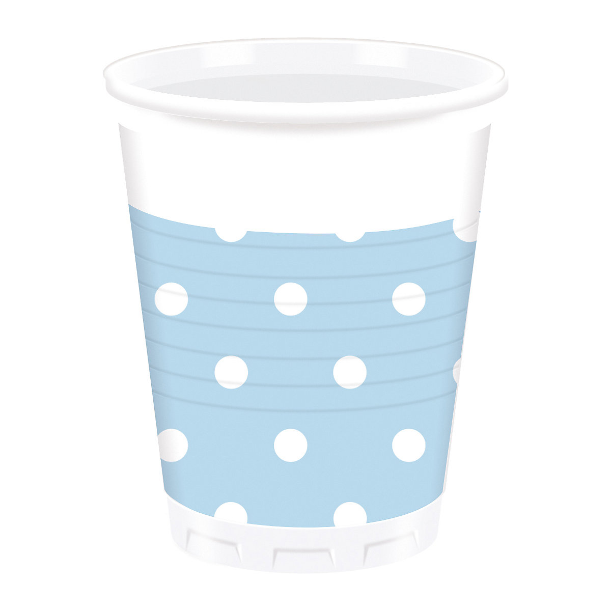 Partybecher/Trinkbecher Blue Dots, 200 ml, Kunststoff, 10 Stück