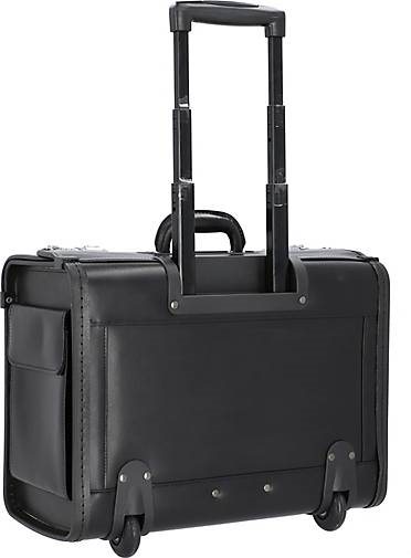 Alassio 2-Rollen Pilotenkoffer Leder 48 cm Laptopfach