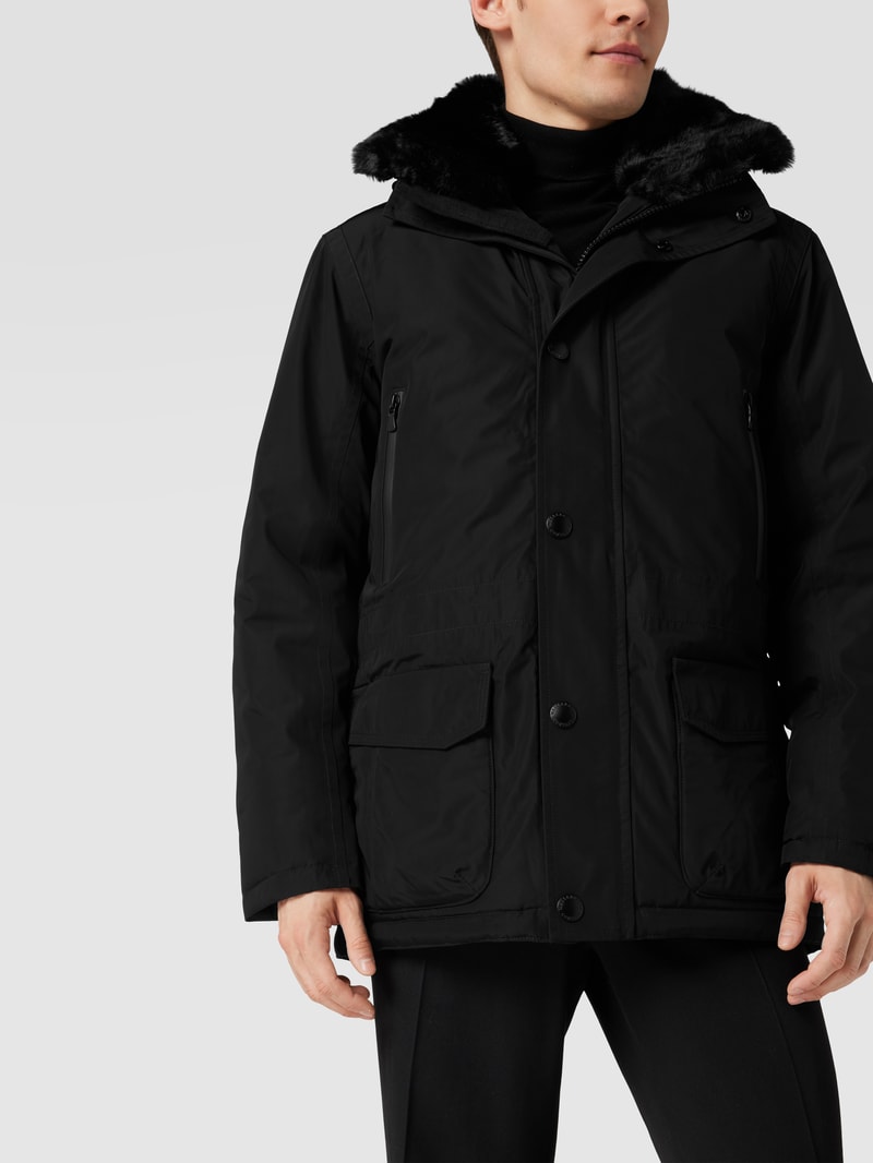 Funktionsjacke mit Reißverschlusstaschen Modell 'HALIFAX' in schwarz