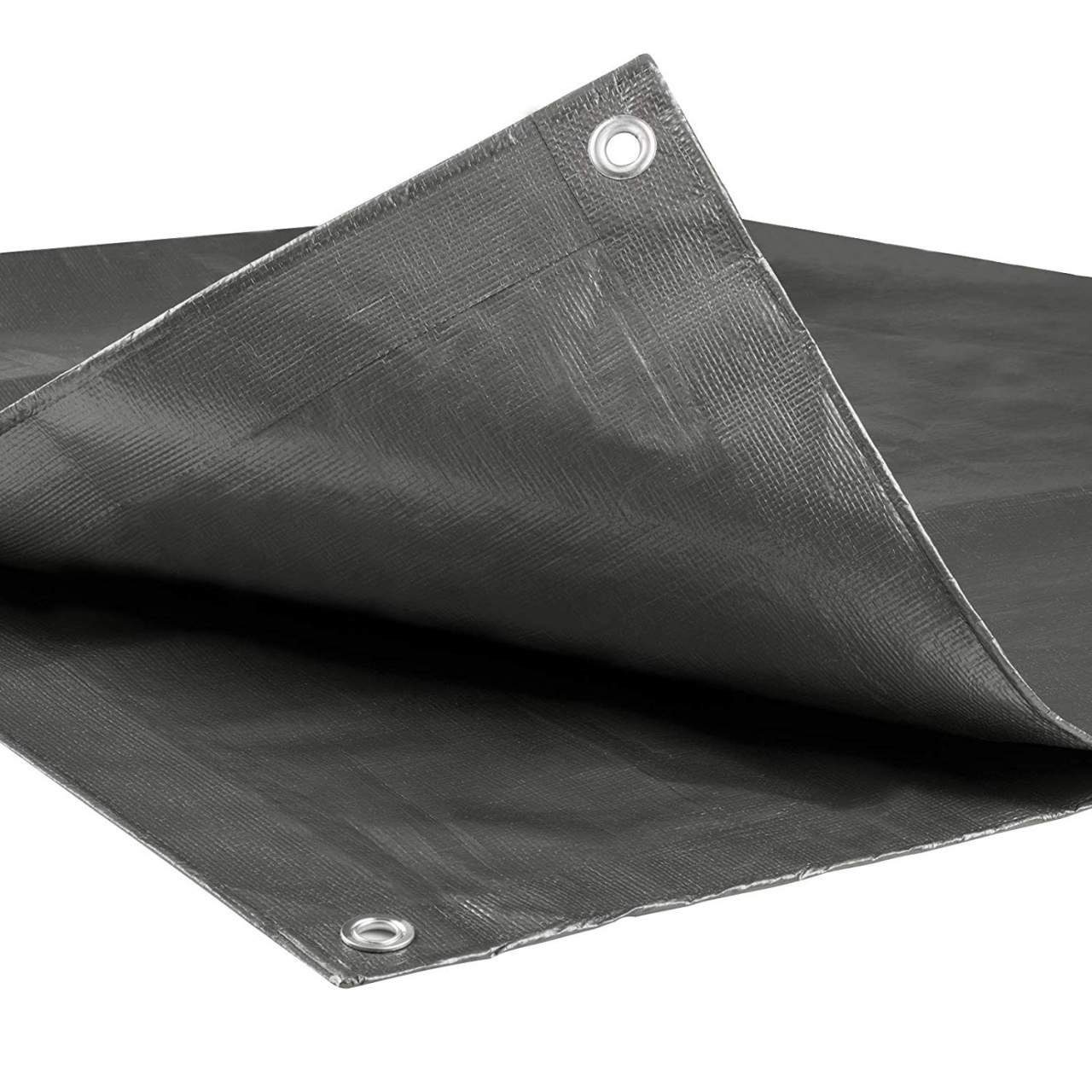 Woltu Pool-Abdeckplane (1-St), Abdeckplane Gewebeplane,180g/m² grau