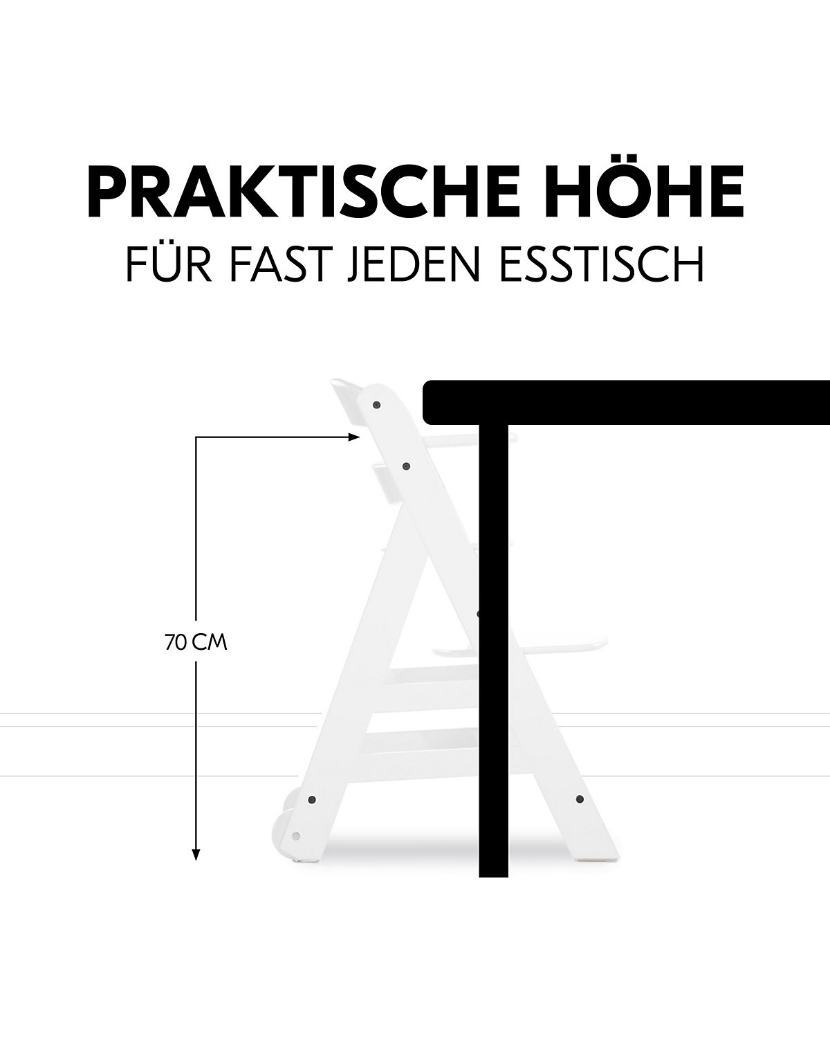 Hochstuhl Beta+ inkl. Sitzverkleinerer, White