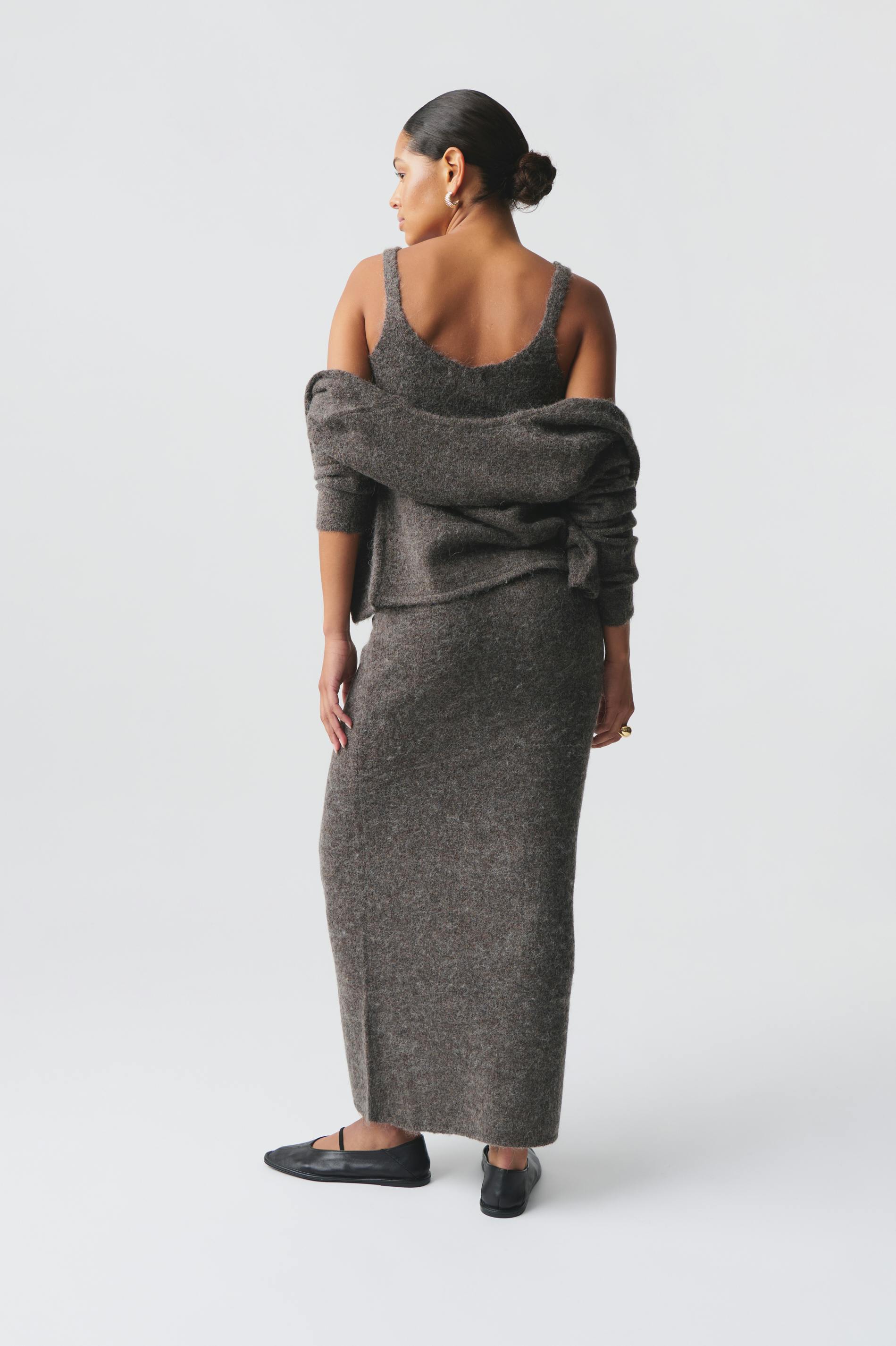 Knitted maxi skirt