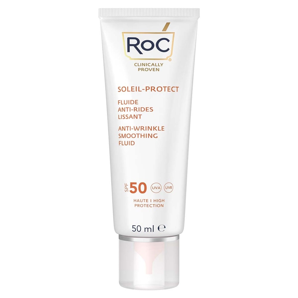 roc RoC Soleil Protect Fluide Lissant Visage Anti-Âge SPF50+ 50ml Crème Solaire Visage