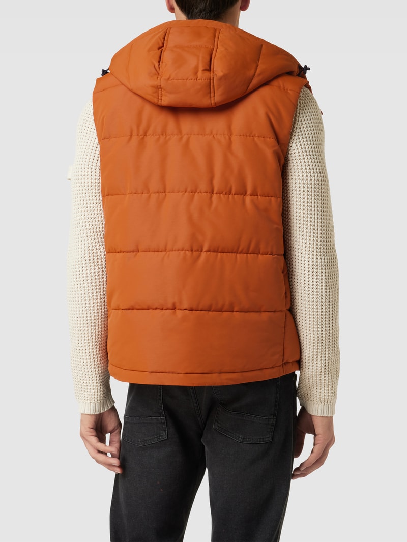 Weste mit Label-Patch in dunkel orange