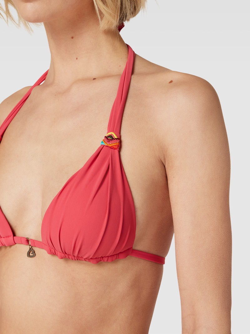 Bikini-Oberteil mit Ziernähten Modell 'NIKO LIMA' in pink