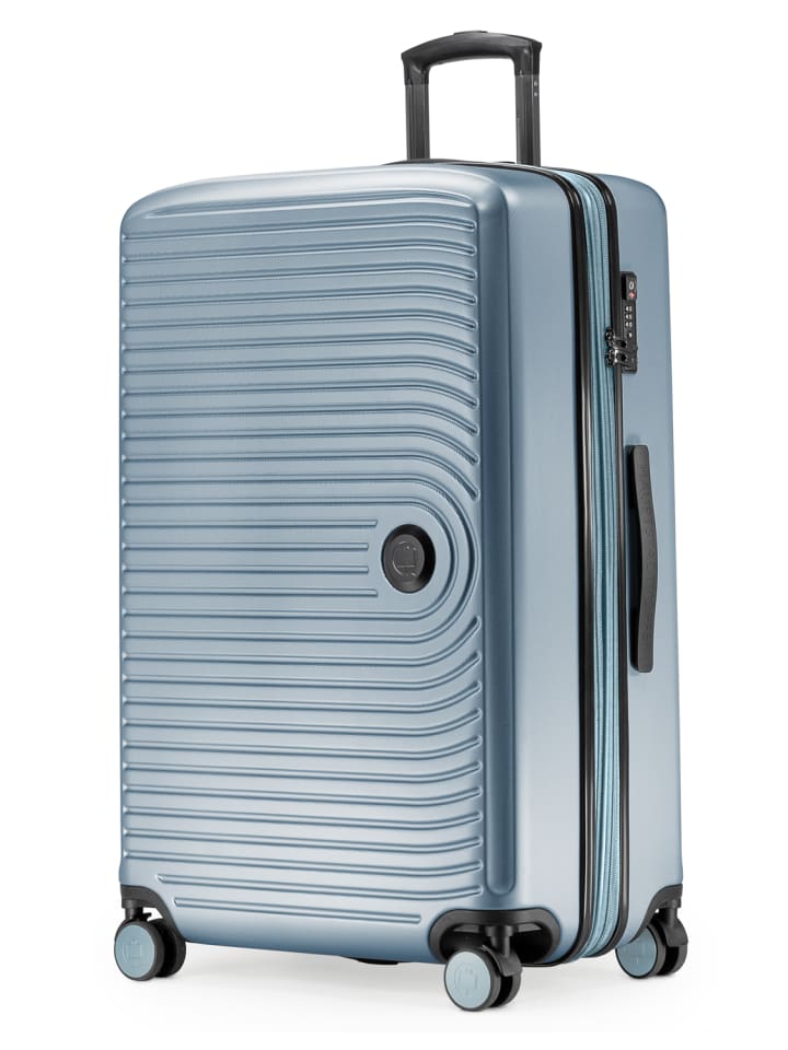 Hauptstadtkoffer Mitte - Großer Reisekoffer Trolley 77cm XXL Erweiterung TSA 130L in Pool blau günstig kaufen L