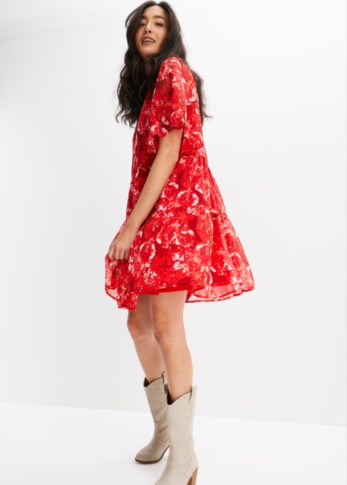 Kleid mit Volants