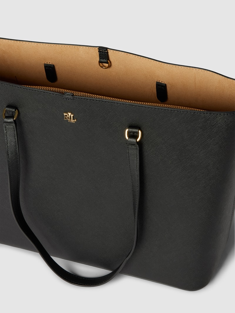Tote Bag mit Label-Detail Modell 'KARLY' in schwarz