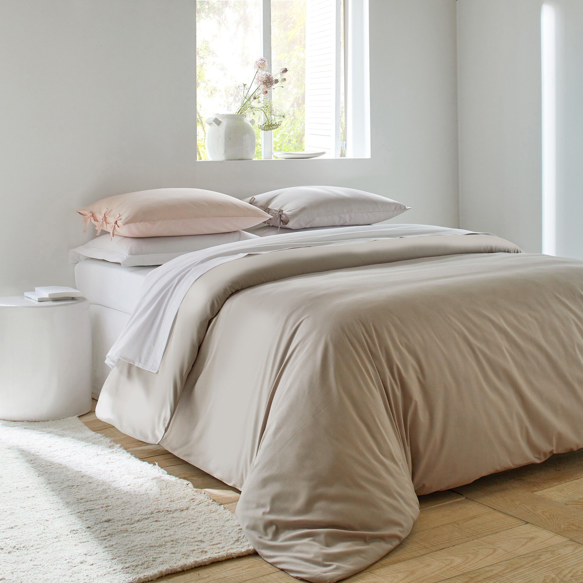 Linge de lit uni percale