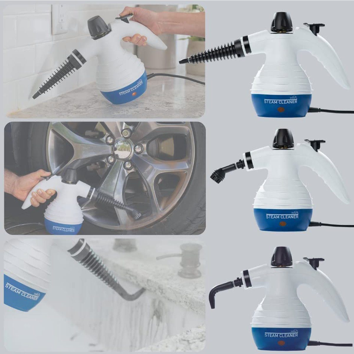 Starlyf Handdampfreiniger Steam Cleaner, 1050 W, beutellos, 2,8 bar, 250 ml, tragbarer Dampfreiniger, Dampfente