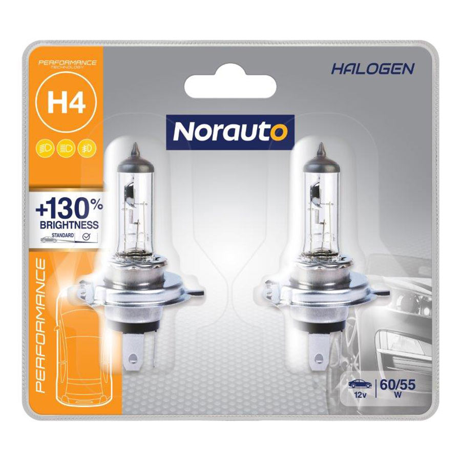 Norauto H4 Performance +130% Glühlampen, 2 Stück - ATU